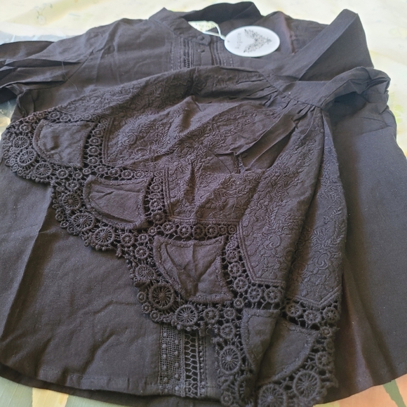 New Auguste Starlight Dancer Angel Black Blouse XS - Picture 11 of 16